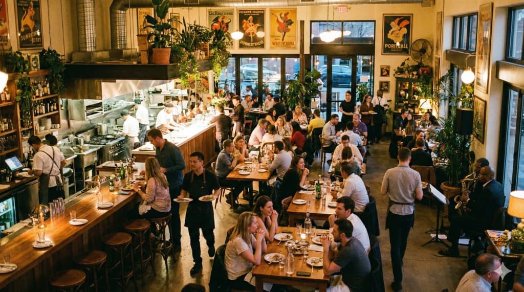 Busy authentic restaurant